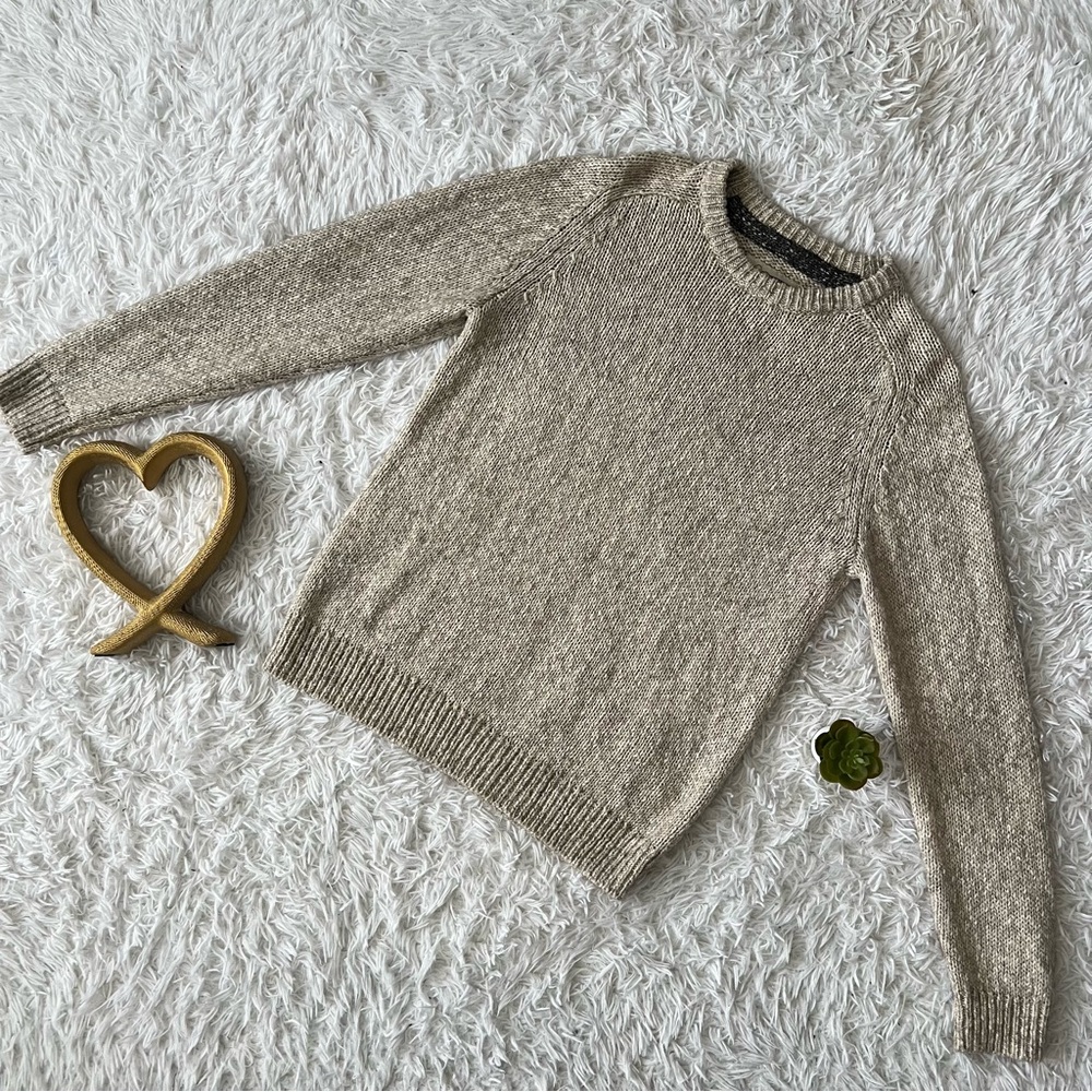 Grayers Women's Tan Crew Neck Sweater